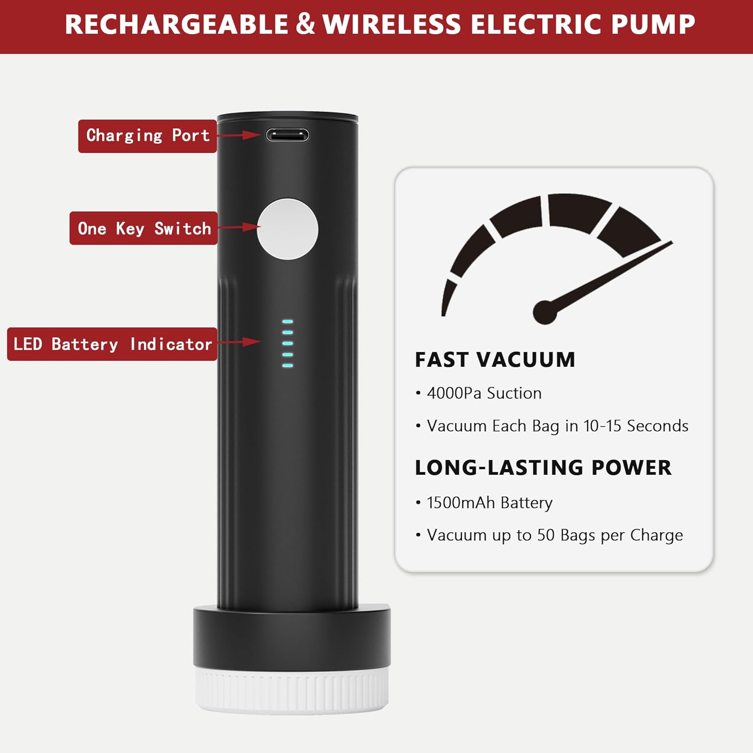 SUOCO Vacuum Bags for Travel with Portable Electric Pump, 8 Pack Carry on Size Compression Packing Seal Bags for Luggage and Suitcase, Space Saver for Clothing Travel - Image 4