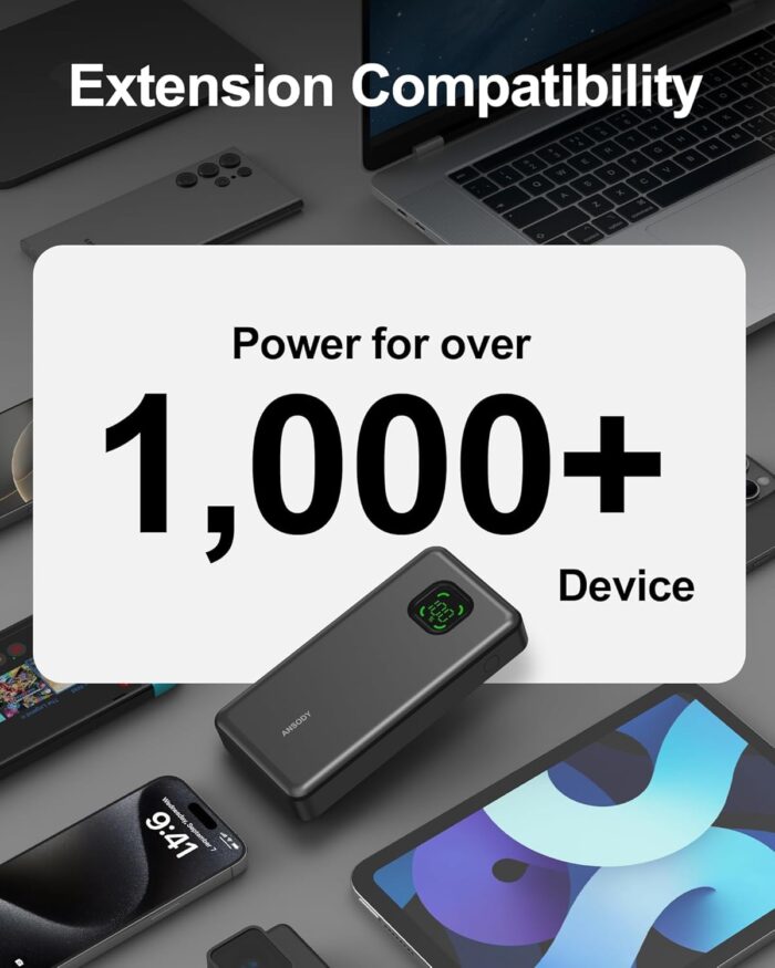 65W Power Bank, 25000mAh Travel Essential USB C Laptop Portable Charger, 100W Total Fast Charging Battery Pack for MacBook Dell XPS iPad Tablet Steam Deck iPhone 16/15 Series Samsung Switch and More - Image 8