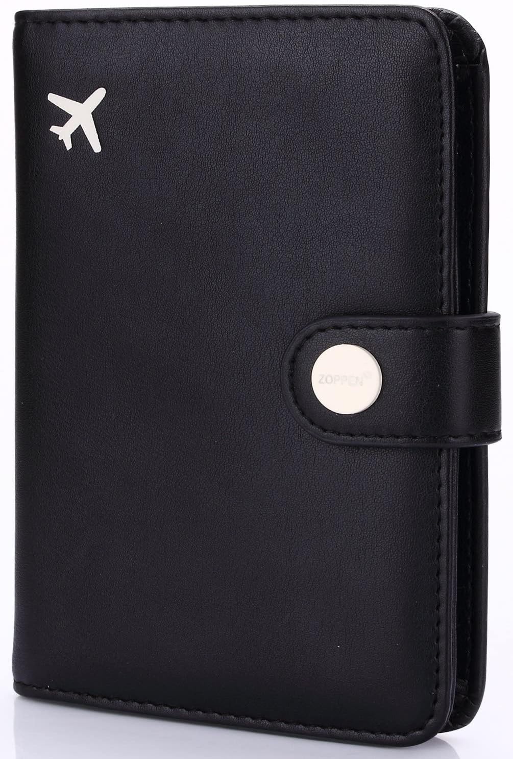 Zoppen RFID Blocking Travel Passport Holder Cadanian Passport Cover Slim Id Card Case (#1 Black) - Image 4