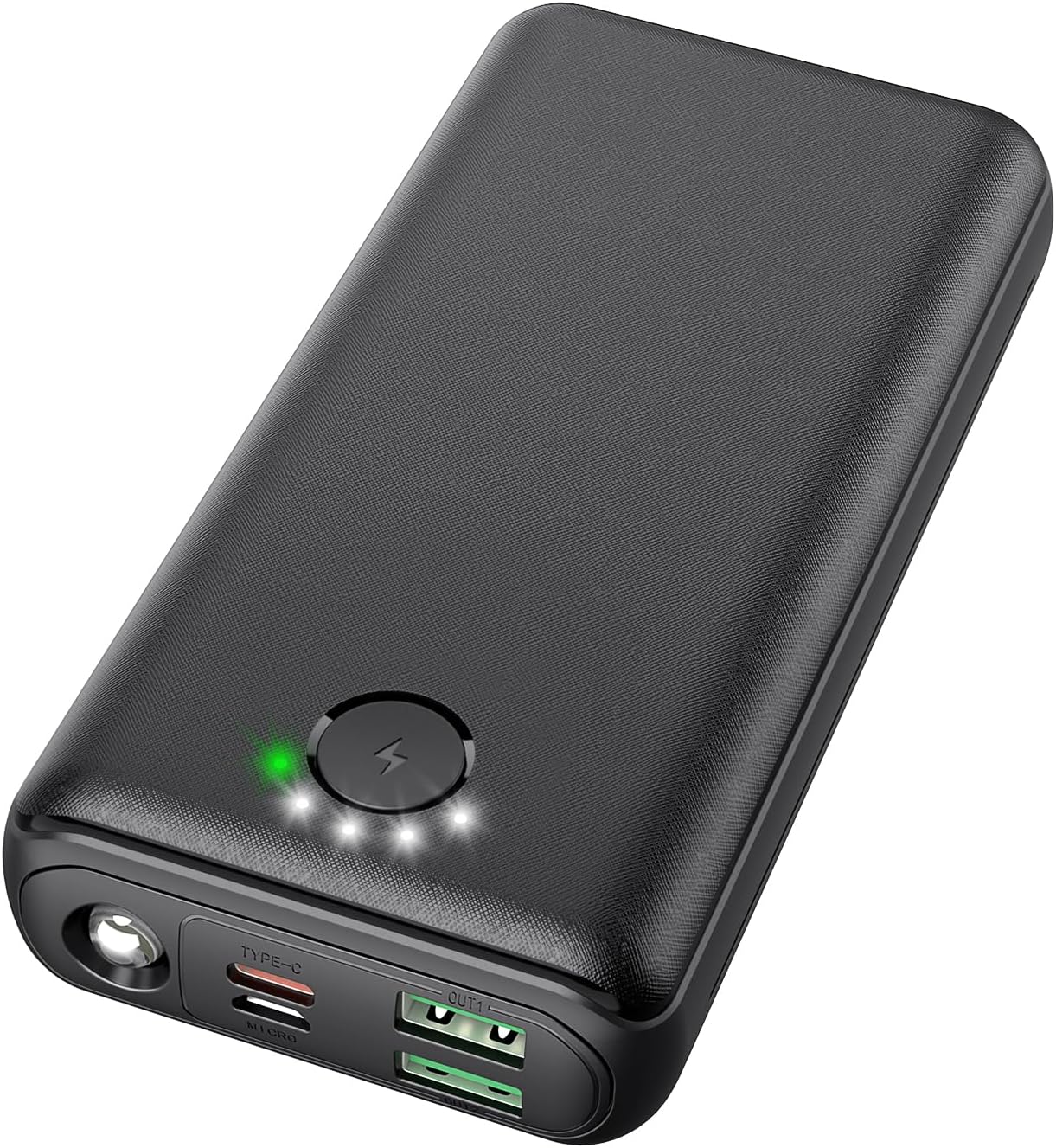 JIGA Portable Charger Power Bank 30000mAh USB C 22.5W Fast Charging External Battery Pack PD QC4.0 with Flashlight 3 Outputs & 2 Inputs Battery Bank for iPhone Samsung Galaxy iPad etc