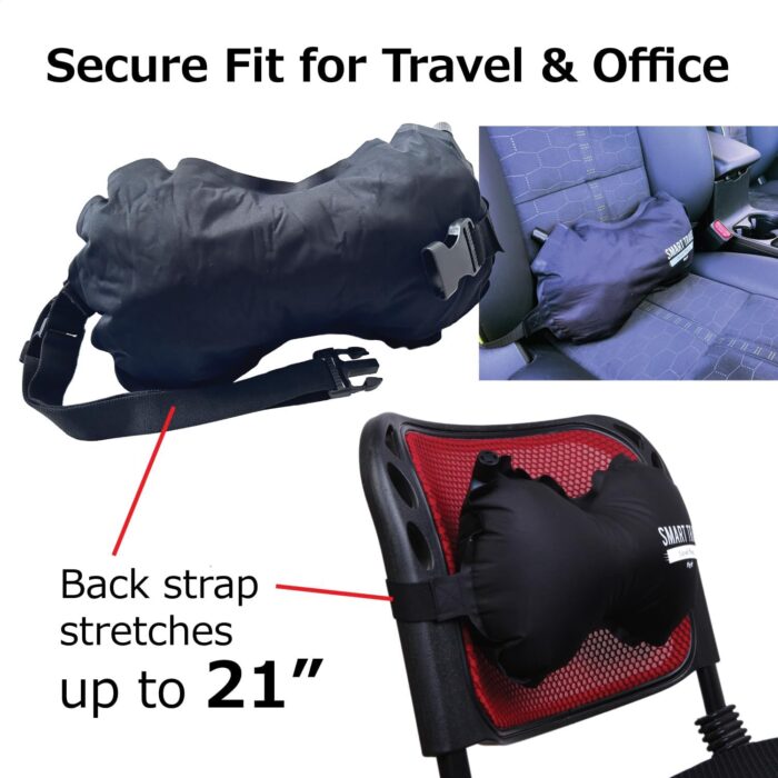 SmartTravel Travel Products Lumbar Pillow Inflatable Lumbar Support Pillow Travel Pillows for Airplane Long Flight Essential for Women Men Kids - Image 8