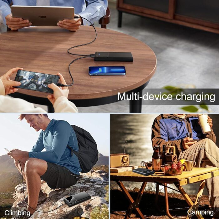 Power Bank, Portable Charger 10000mAh with PD 15w Fast Charging, 4 Outputs 3 Inputs with Built in TypeC, USBA Battery Pack, Compatible with iPhone 16 15 14 Pro Samsung S22 S21 Android Cell Phone etc - Image 7