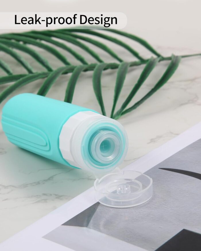 Weseewd 4 Pack Silicone Travel Bottles for Toiletries, 90ml TSA Approved Travel Size Bottles, BPA Free Refillable Leak Proof Travel Toiletries Containers for Cosmetic Shampoo Conditioner and Lotion - Image 2