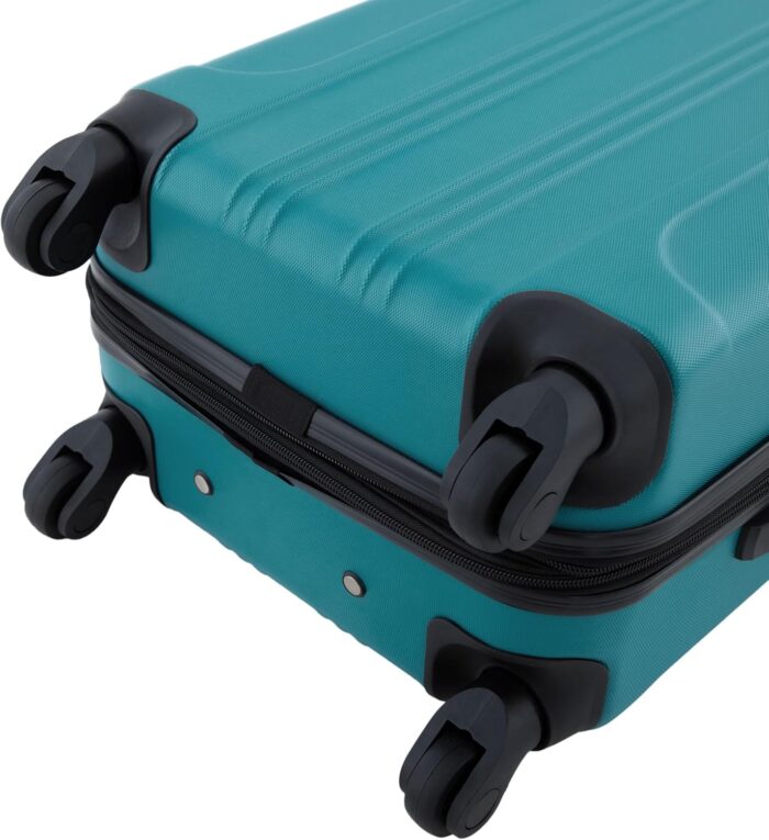 Travelers Club Luggage Chicago 20" Hardside Expandable Carry-on Spinner, Teal - Image 2