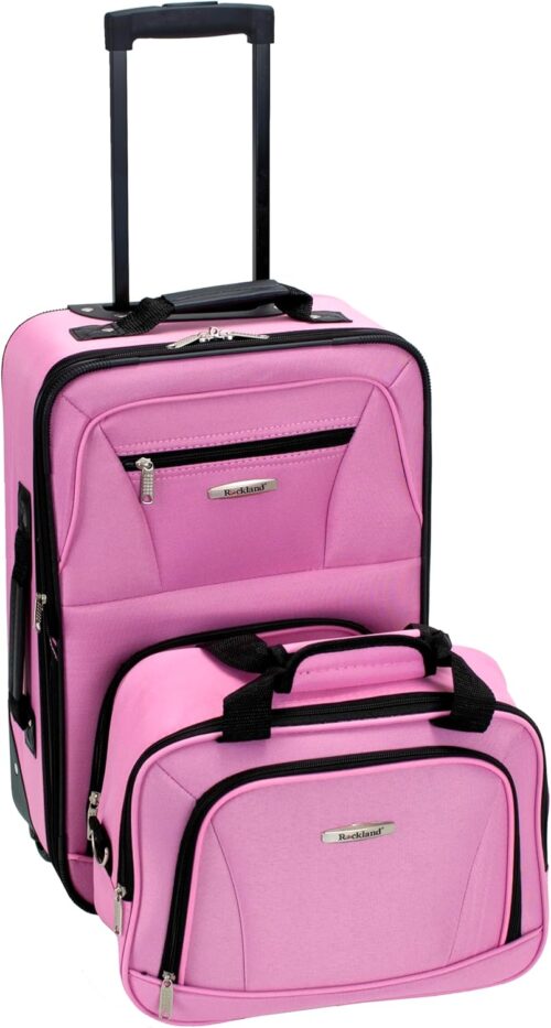 ROCKLAND Luggage 2-Piece Set, Pink, One Size