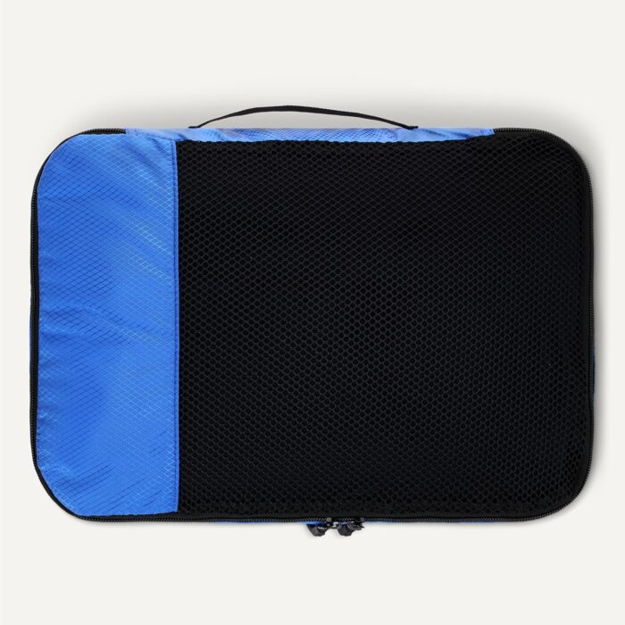 Amazon Essentials 4-Piece Packing Cubes Travel Accessories Set, Luggage Organizer with Double Zipper, Mesh Top, 100% Polyester, 2 Medium/2 Large, Blue (Previously Amazon Basics) - Image 5