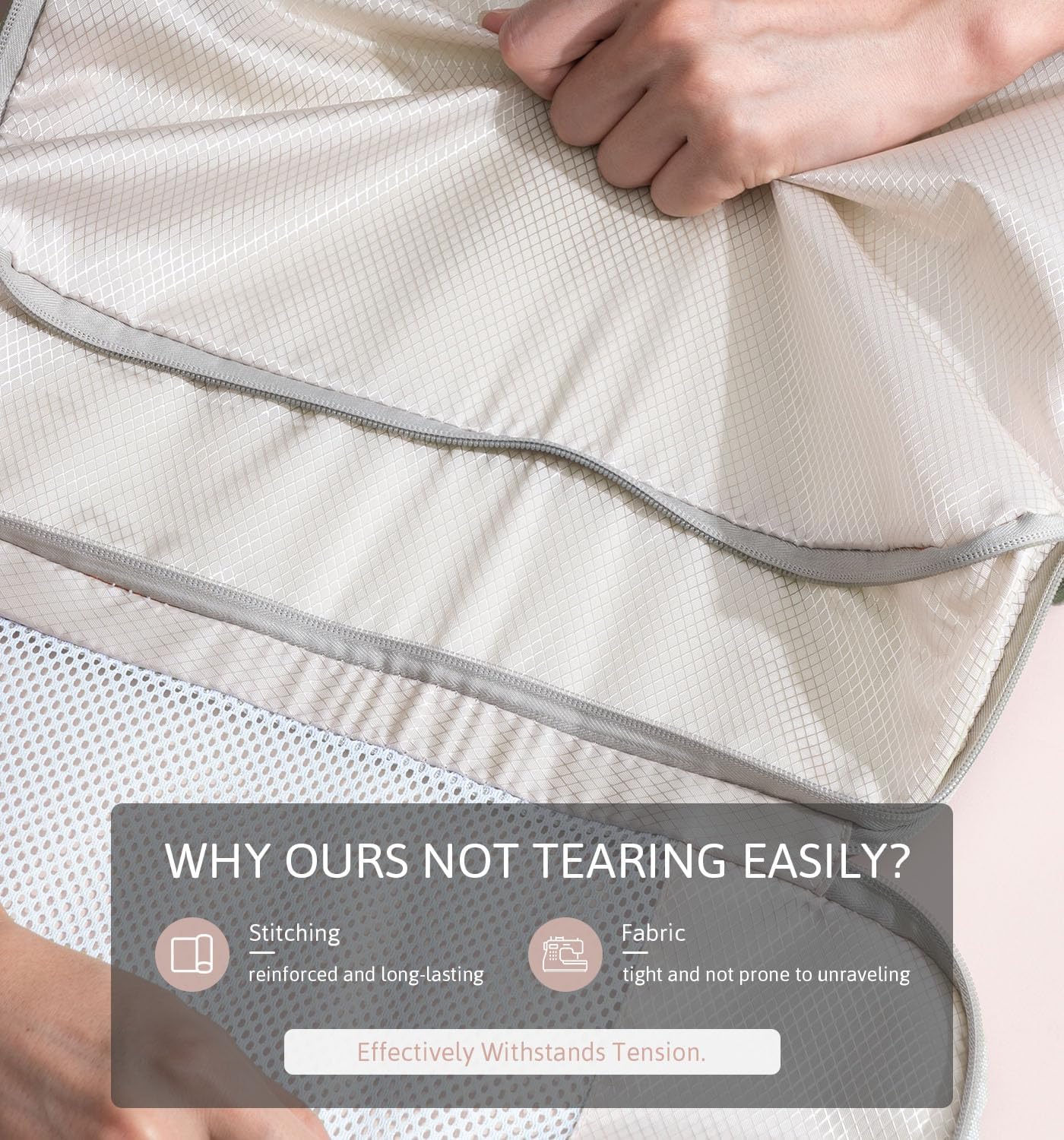 Meowoo Compression Packing Cubes Travel Organizer 7 Set, Ripstop Mesh Travel Organizers for Luggage Multi-Functional Ultralight Expandable Packing Cubes for Carry-on Luggage, Travel, Backpack - Image 3