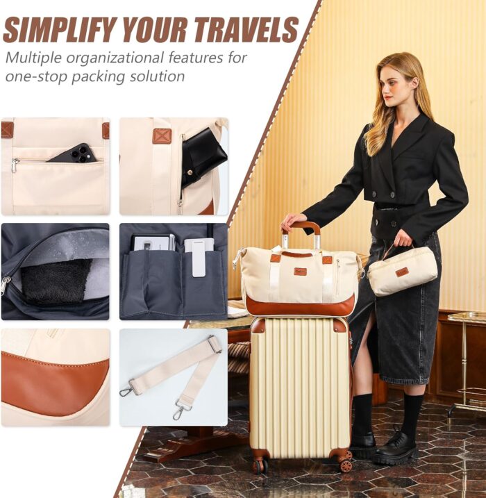Cosbarn Luggage Sets 5 Piece Suitcases with Wheels, Suitcase Set ABS Hard Case Luggage with TSA Lock Spinner Wheels Durable Travel Luggage - Image 6