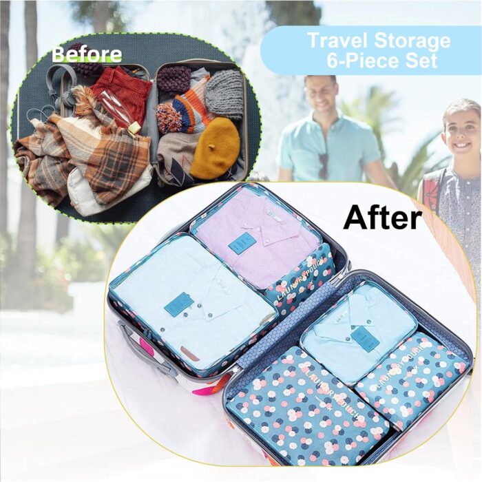 compression packing cube travel luggage set sac rangement valise Packing Cubes for Carry on Suitcase,Packing Cubes for Carry on Suitcase,6 Set Travel Essentials, Organizer in 6 Sizes - Image 4