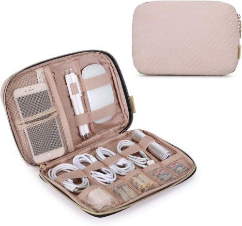 Bagsmart Travel Cable Organizer, Electronics Accessories Cases, Tech Bag for Hard Drives, Cables, Charger, USB, SD Card