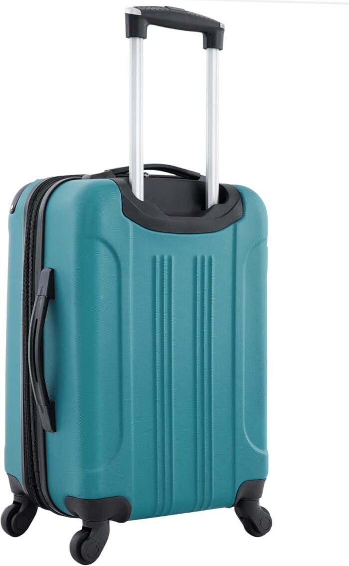 Travelers Club Luggage Chicago 20" Hardside Expandable Carry-on Spinner, Teal - Image 3