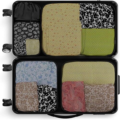 5 Piece Travel Packing Organizers for Luggage Suitcase (Black)