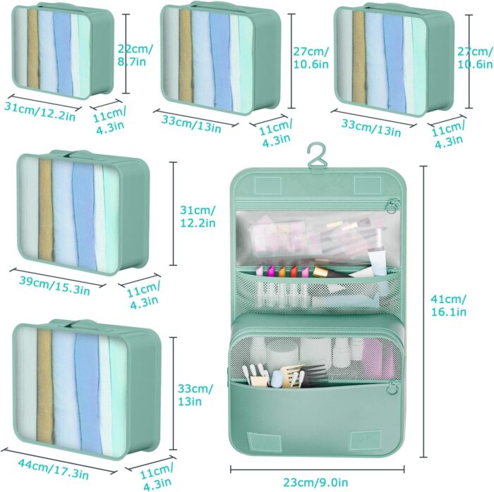 Packing Cubes, Packing Cubes for travel, Suitcase Organizer, Travel Cubes for Packing, Packing Cube, Luggage Organizer Bags - Image 6