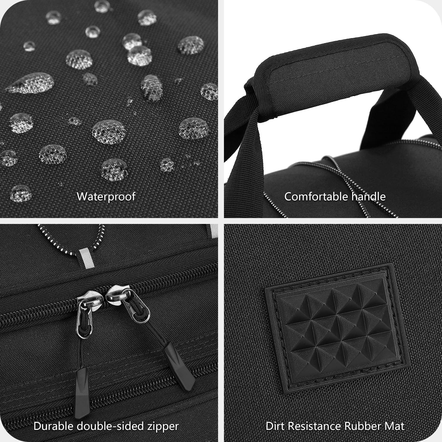 Laripwit Travel Duffle Bag Men with Elastic Mesh Expandable 45-50L Medium Sports Gym Duffel Bag Women with shoulder Strap Multifunctional for Fitness Weekender Overnight Traveling Business Trips Black - Image 5