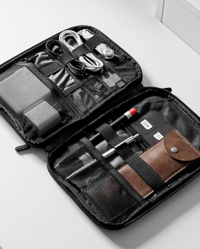 BAGSMART Travel Cable Organizer Electronic Accessories Case (Black-2) - Image 6