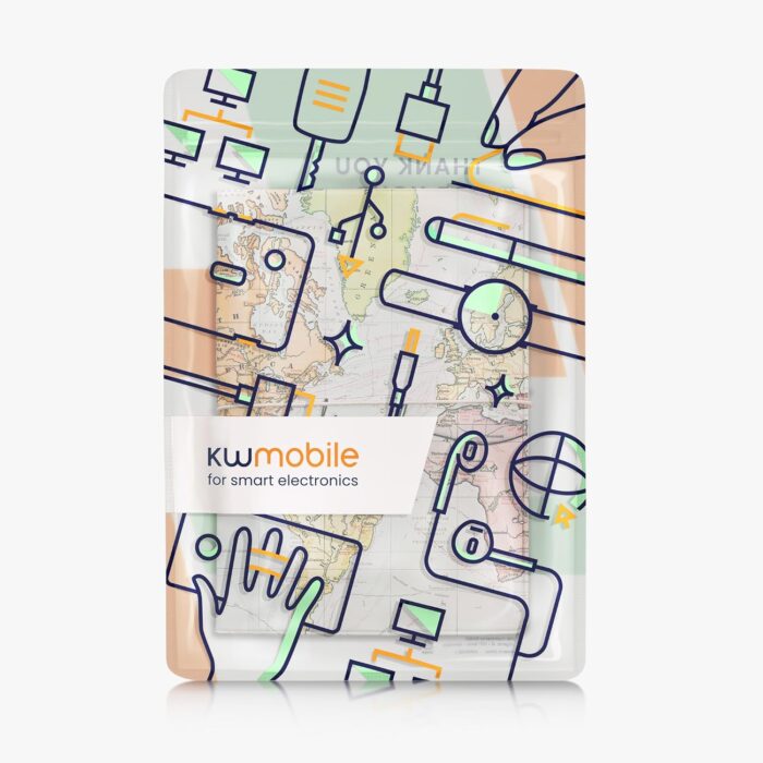 kwmobile Passport Holder Protective Cover - PVC and Plastic Passport Cover for Men and Women - Essential Travel Accessory - Black/Multicolor - Image 6