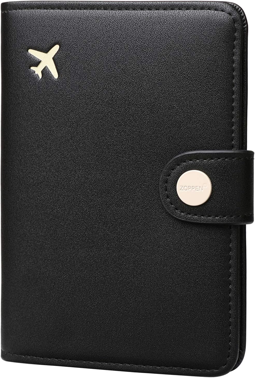 Zoppen RFID Blocking Travel Passport Holder Cadanian Passport Cover Slim Id Card Case (#1 Black)