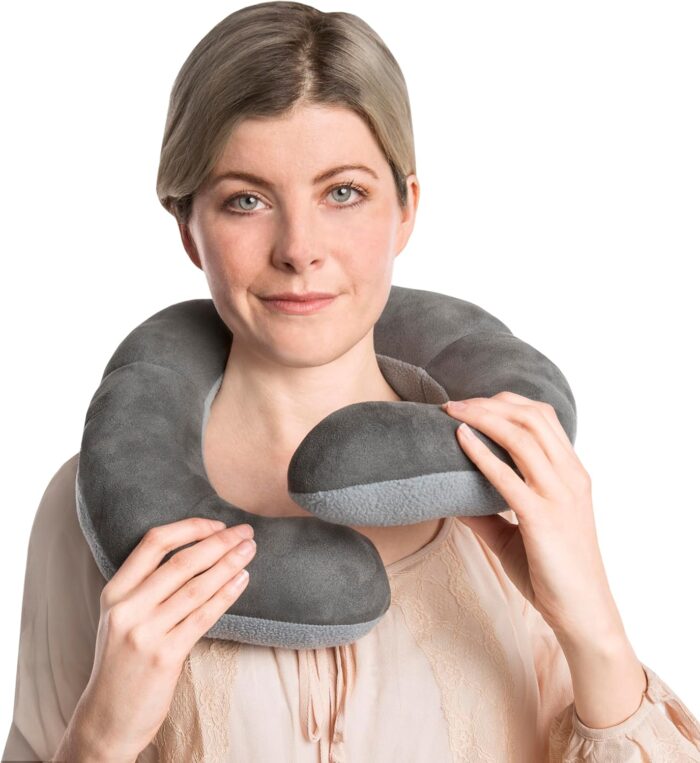 Travelon 13173 510 Deluxe Wrap-n-Rest Pillow, Dark Gray/Light Gray, One Size - Image 4