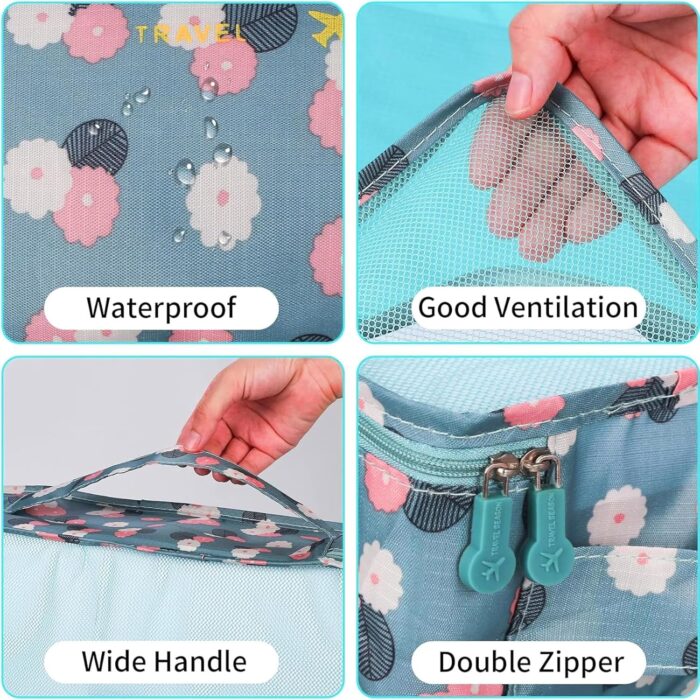 compression packing cube travel luggage set sac rangement valise Packing Cubes for Carry on Suitcase,Packing Cubes for Carry on Suitcase,6 Set Travel Essentials, Organizer in 6 Sizes - Image 3