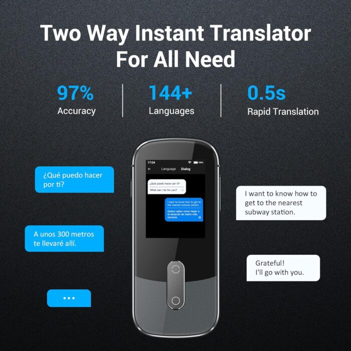 Anfier Offline Language Voice Translator Device W09 PRO for 144 Languages and Accents Photo Translation No WiFi Internet Needed for Travel Business - Image 3