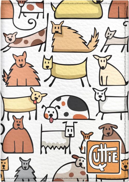 Quttie, Passport Cover for Kids, Women and Men, Travel Passport Holder (Dogs)