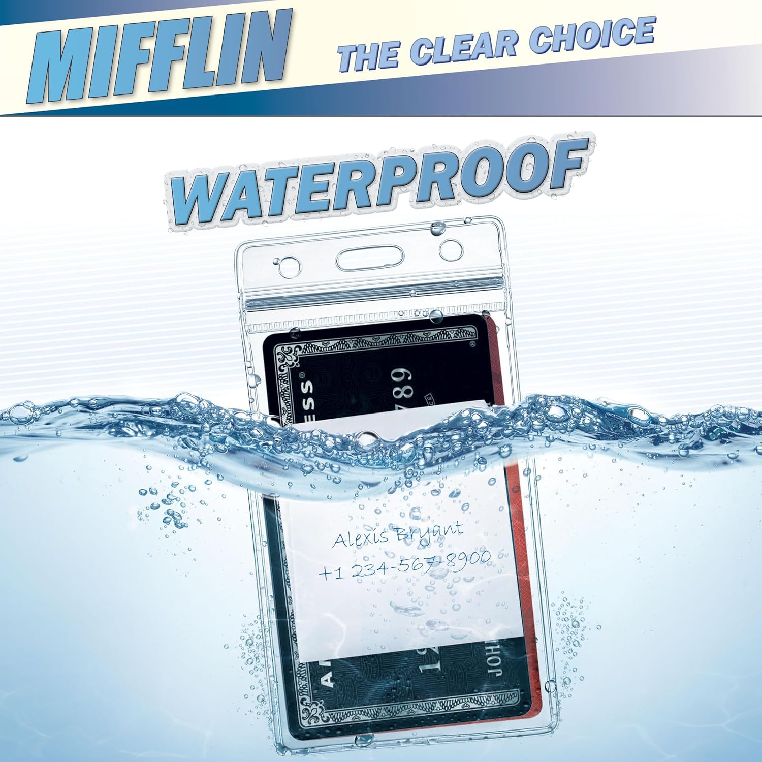 MIFFLIN Passport Holders (Clear, 108x152 mm, 50 Pack), Extra Large ID Name Badge Holder, Zipperless Vertical Plastic Card Holders - Image 4