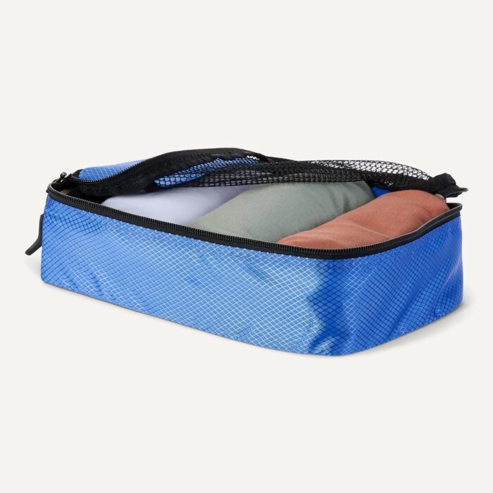 Amazon Essentials 4-Piece Packing Cubes Travel Accessories Set, Luggage Organizer with Double Zipper, Mesh Top, 100% Polyester, Small/Medium/Large/Slim, Blue (Previously Amazon Basics) - Image 3
