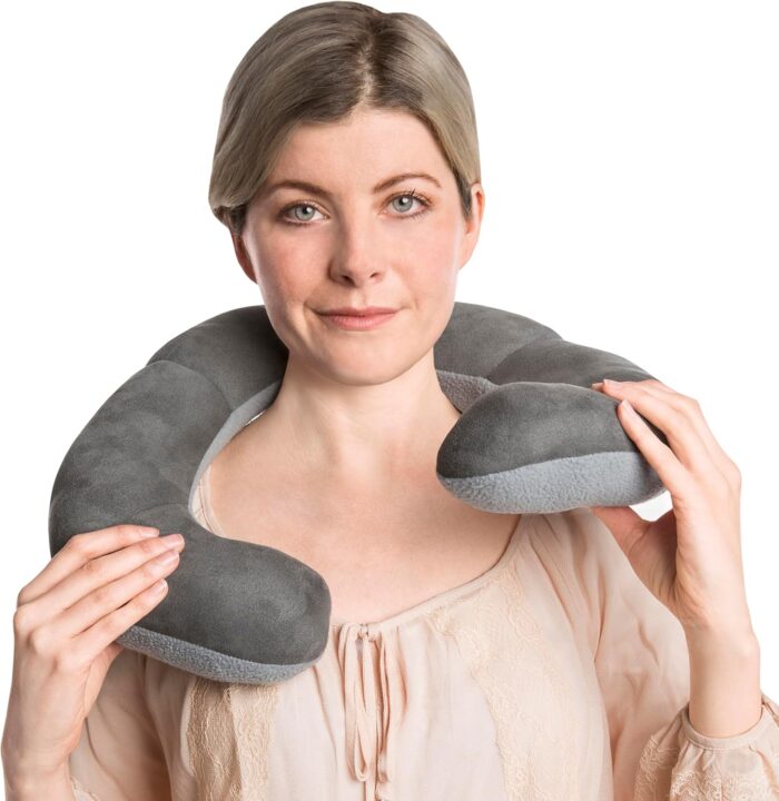 Travelon 13173 510 Deluxe Wrap-n-Rest Pillow, Dark Gray/Light Gray, One Size - Image 3
