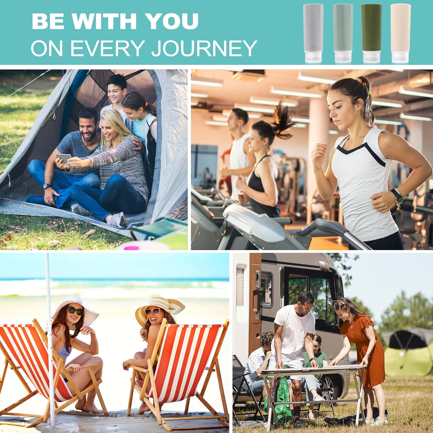 Opret 100ml Travel Bottles for Toiletries, 4 Pack 3.4oz Leak Proof Refillable Squeezable Travel Containers TSA Approved BPA Free Travel Size Bottles for Shampoos, Conditioner and Lotion - Image 7