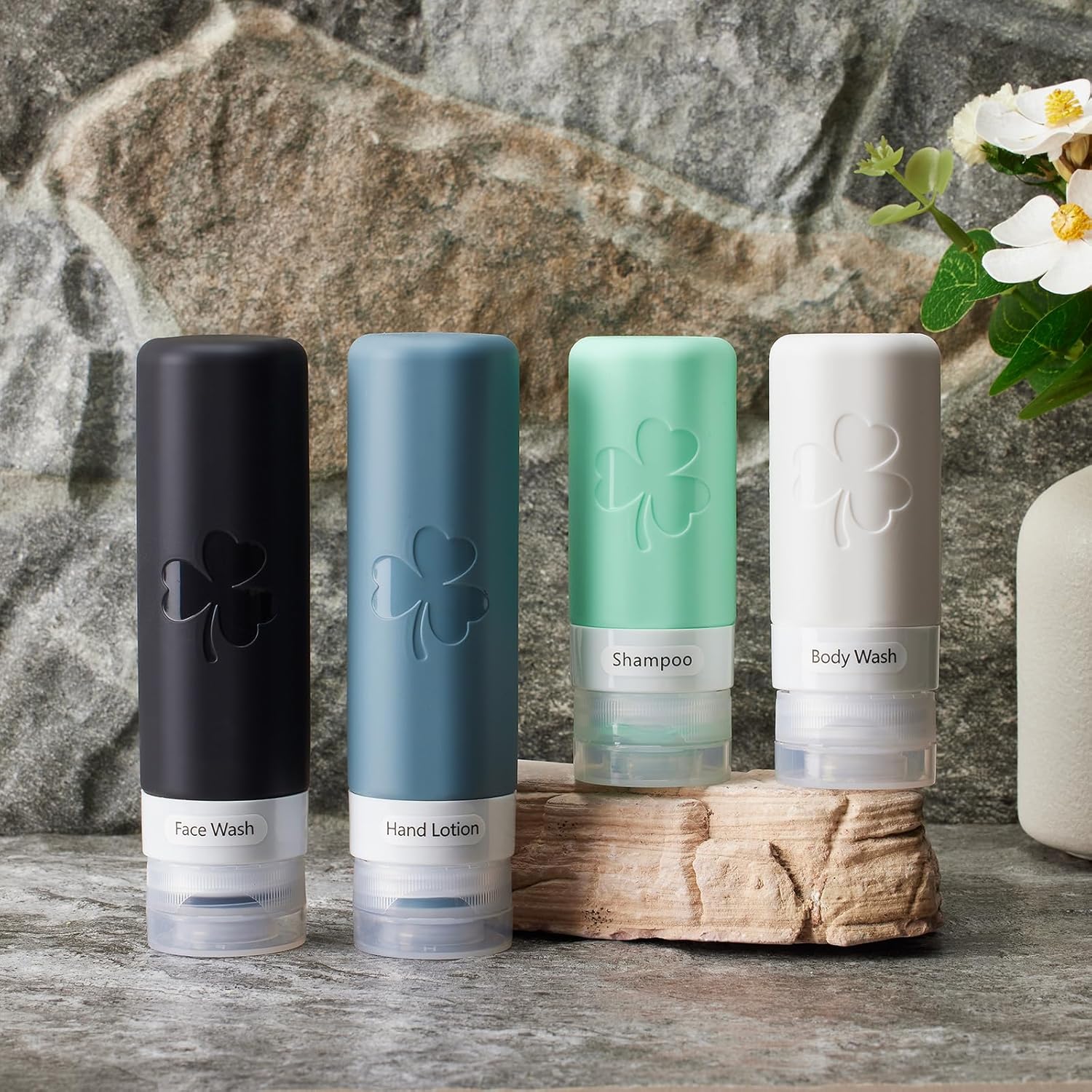 23 Pack Travel Bottles for Toiletries, TSA Approved Shampoo Bottles, Silicone Travel Containers for Toiletries, Leak Proof Refillable Travel Essentials for Liquids Shampoo and Conditioner - Image 5