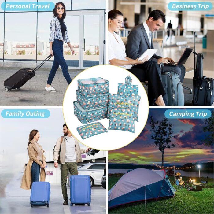 compression packing cube travel luggage set sac rangement valise Packing Cubes for Carry on Suitcase,Packing Cubes for Carry on Suitcase,6 Set Travel Essentials, Organizer in 6 Sizes - Image 7