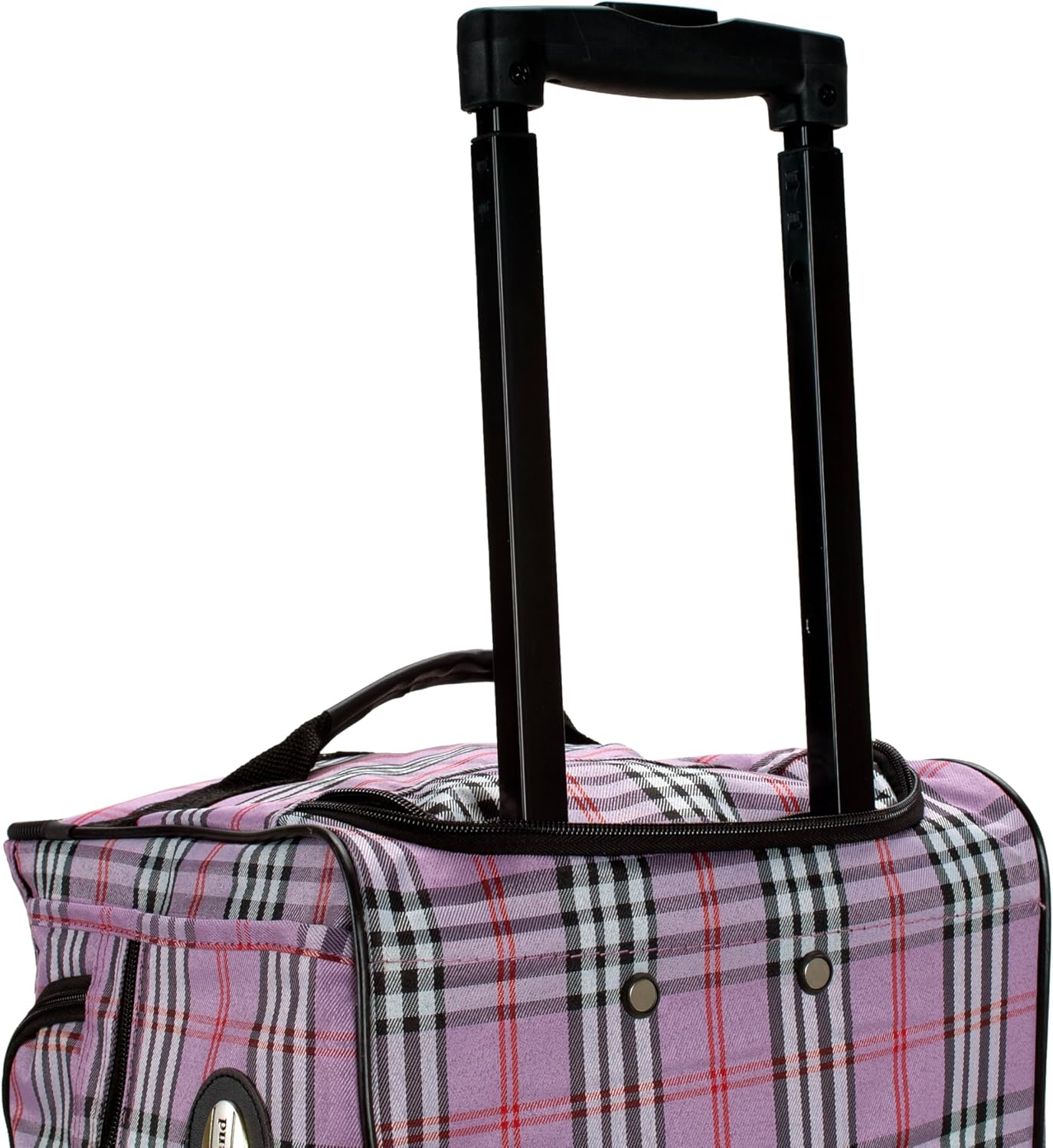 Rockland PRD422 Luggage Rolling Duffle Bag, Pink Cross Plaid, One Size, 22-Inch - Image 7