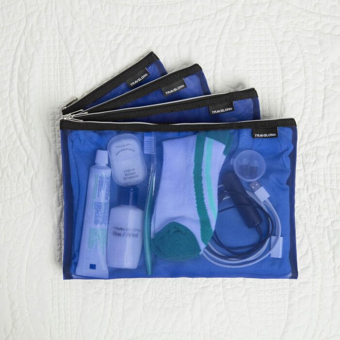 Travelon Set of 4 Mesh Pouches, Gray, 9.5 x 12.75 x 0.5, Travelon Set of 4 Mesh Pouches - Image 3