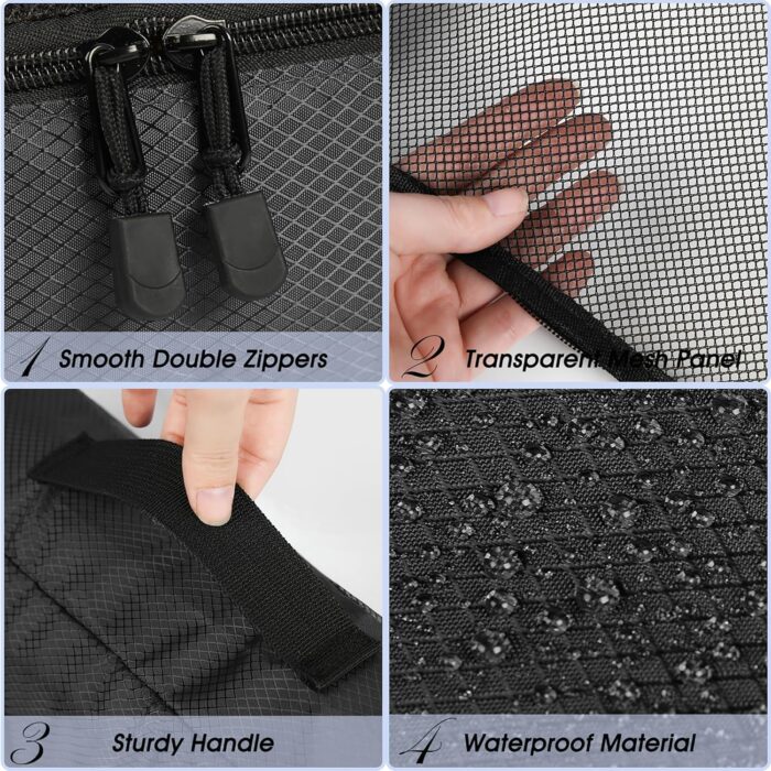 Packing Cubes Travel Organizer 6 Set Travel Packing Cube Waterproof Travel Packing Organizer in 4 Sizes with Laundry Bag for Travel Essentials Lightweight Luggage Organizer Bags for Carry on Suitcases - Image 3