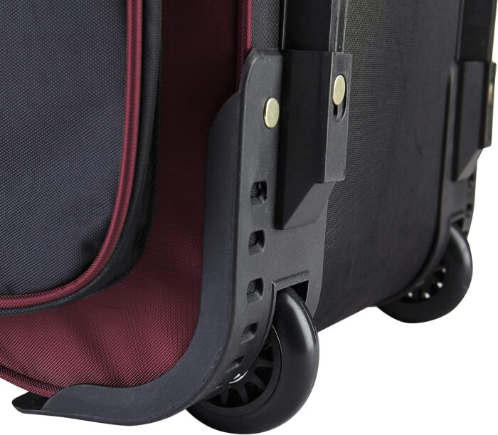 Travelers Club Xpedition 30 Inch Multi-Pocket Upright Rolling Duffel Bag, Crimson Red, 30" Suitcase, Xpedition 30 Inch Multi-Pocket Upright Rolling Duffel Bag - Image 4