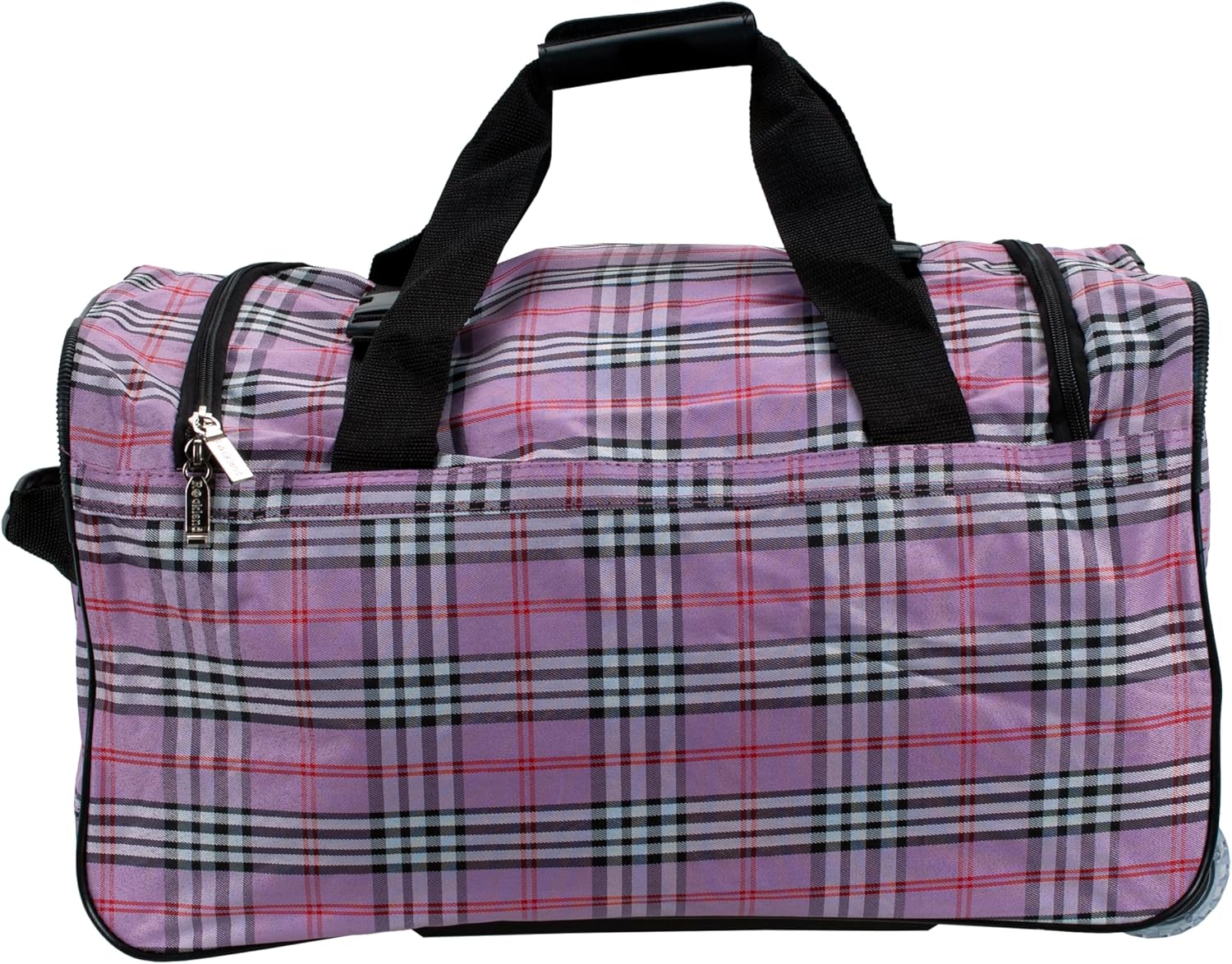 Rockland PRD422 Luggage Rolling Duffle Bag, Pink Cross Plaid, One Size, 22-Inch - Image 4