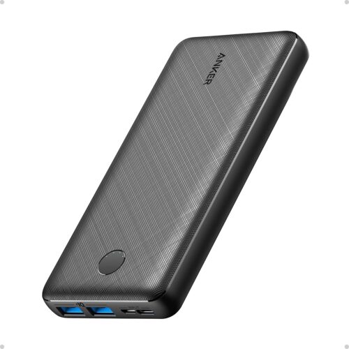 Anker Portable Charger, Power Bank, 20,000 mAh Battery Pack with PowerIQ Technology and USB-C (Recharging Only) for iPhone 15/15 Plus/15 Pro/15 Pro Max, iPhone 14/13/12 Series, Samsung Galaxy (Black)
