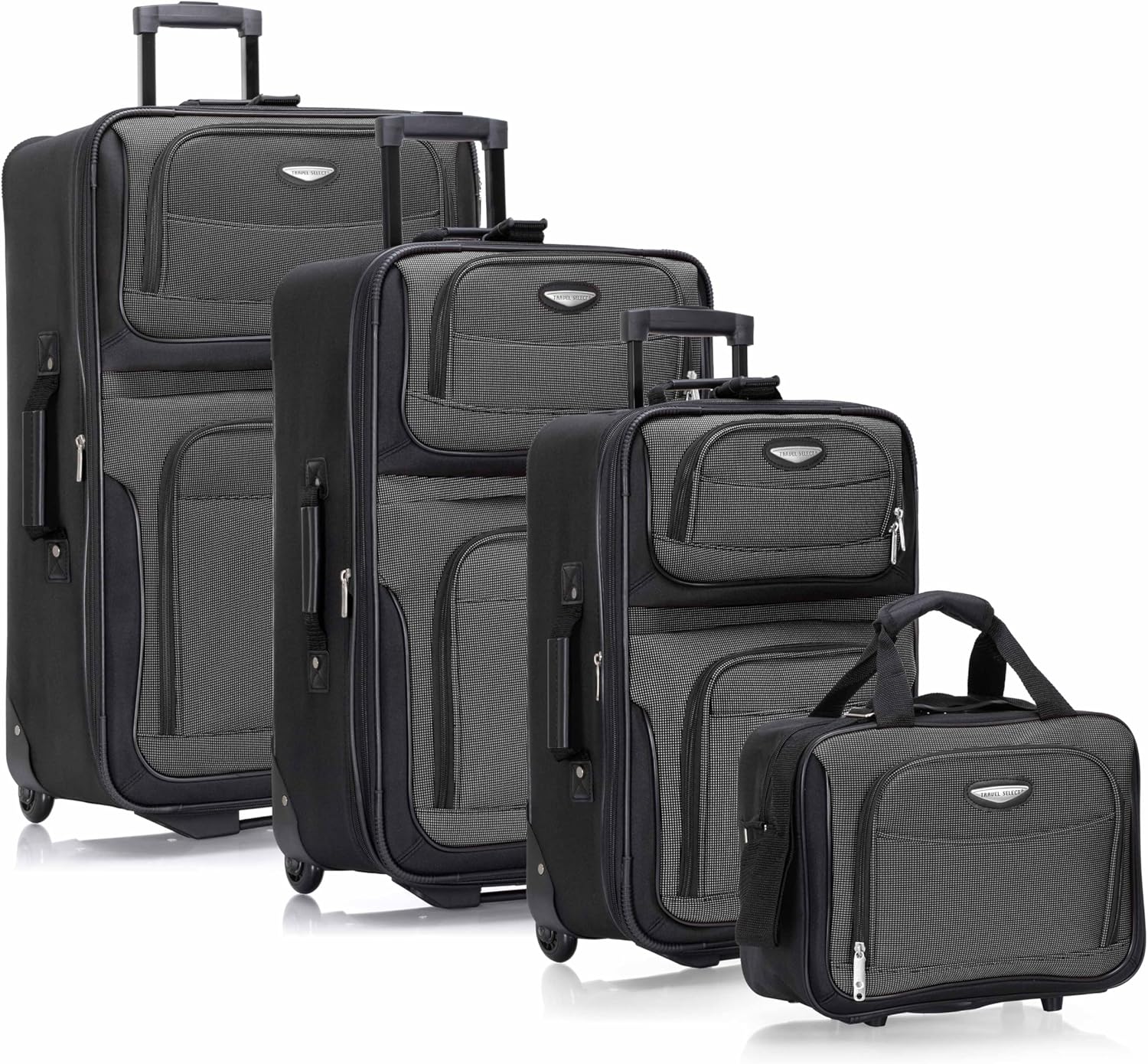 Traveler's Choice Amsterdam 4-Piece Luggage Set, Gray